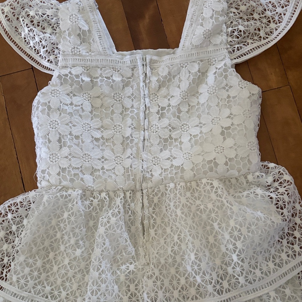 Kensie Girl White Lace Tiered Dress - Picture 4 of 5